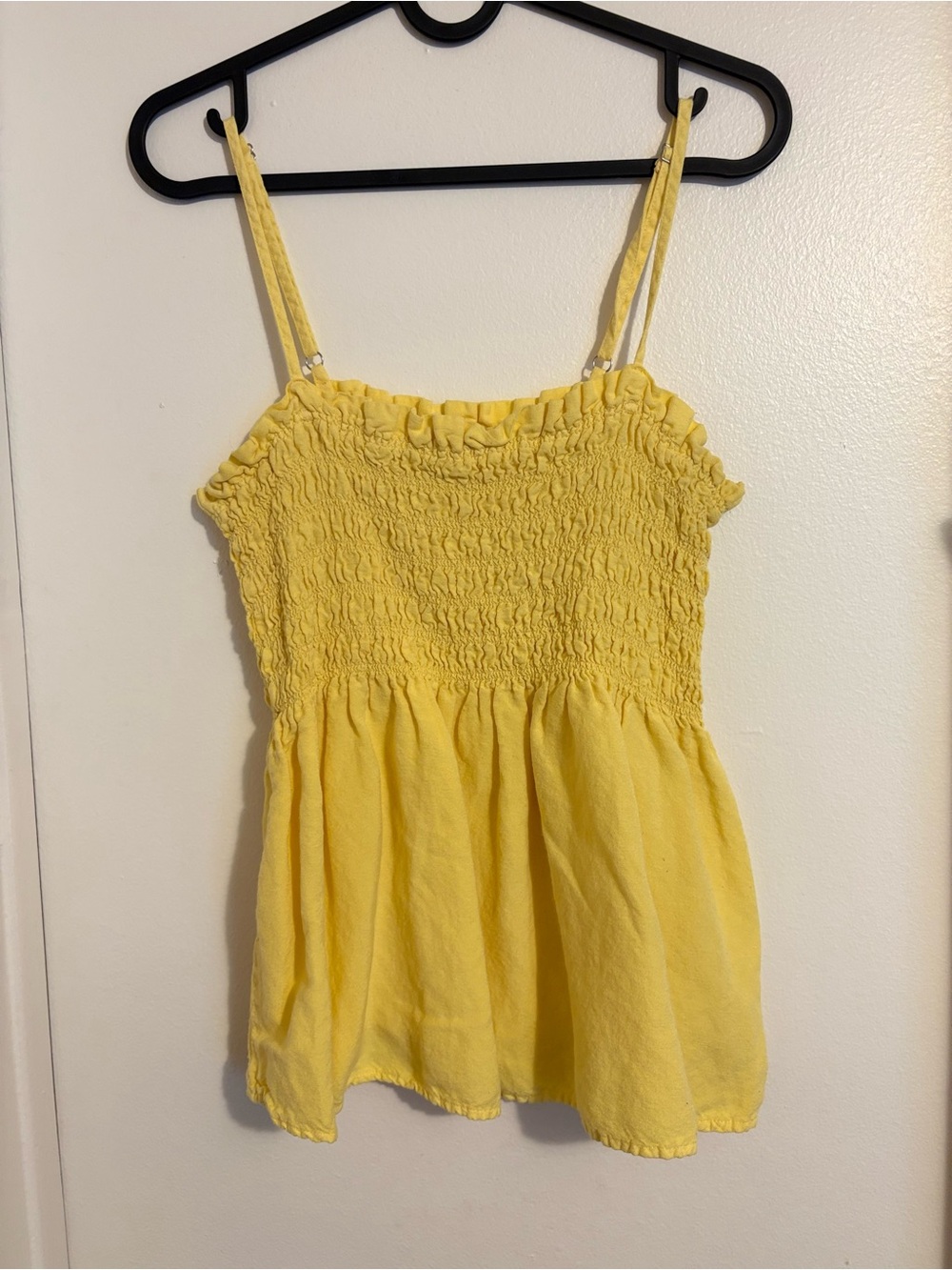 cloth & stone Yellow Smocked Top